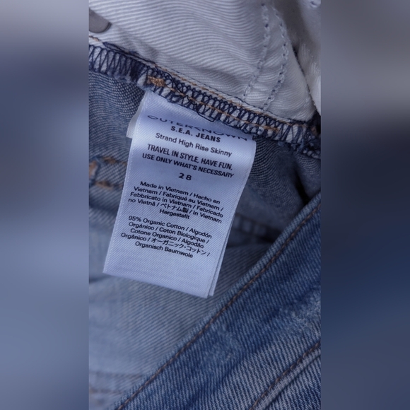 Outerknown S.E.A. Jeans Sz 28 Strand High-Rise Skinny Vintage Blue NWOT Ethical - Picture 6 of 11